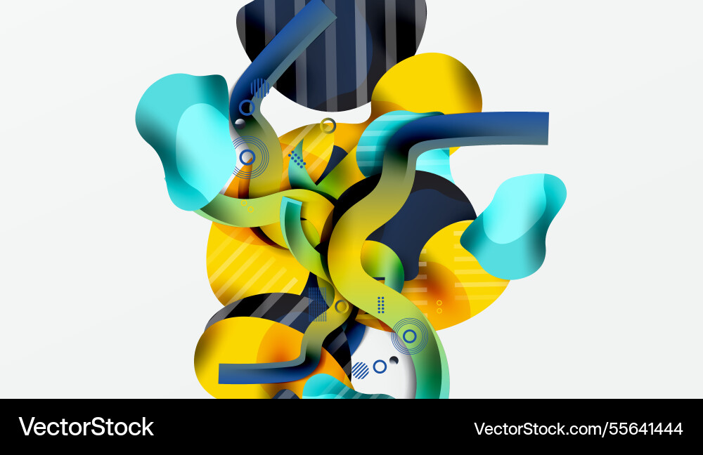Abstract background - lines circles and liquid Abstract background - lines circles and liquid vector image