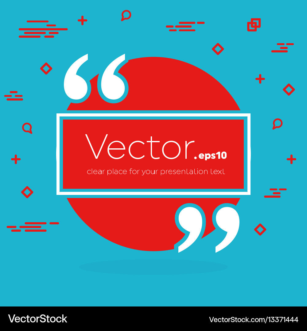 Abstract concept empty speech square quote Vector Image
