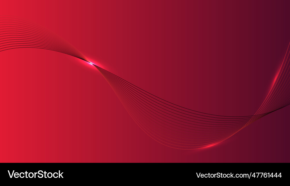 Abstract wavy lines elements on red background Abstract wavy lines elements on red background vector image