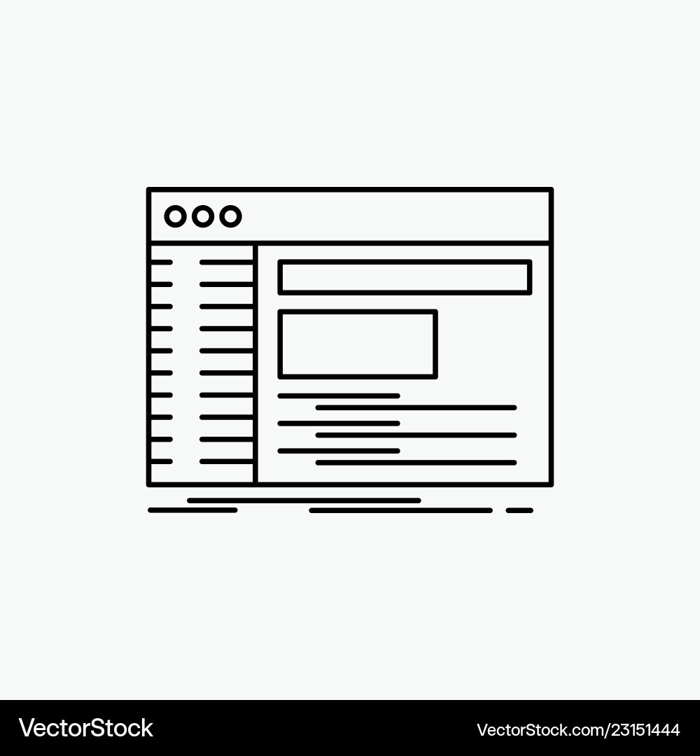 Admin console panel root software line icon Admin console panel root software line icon vector image