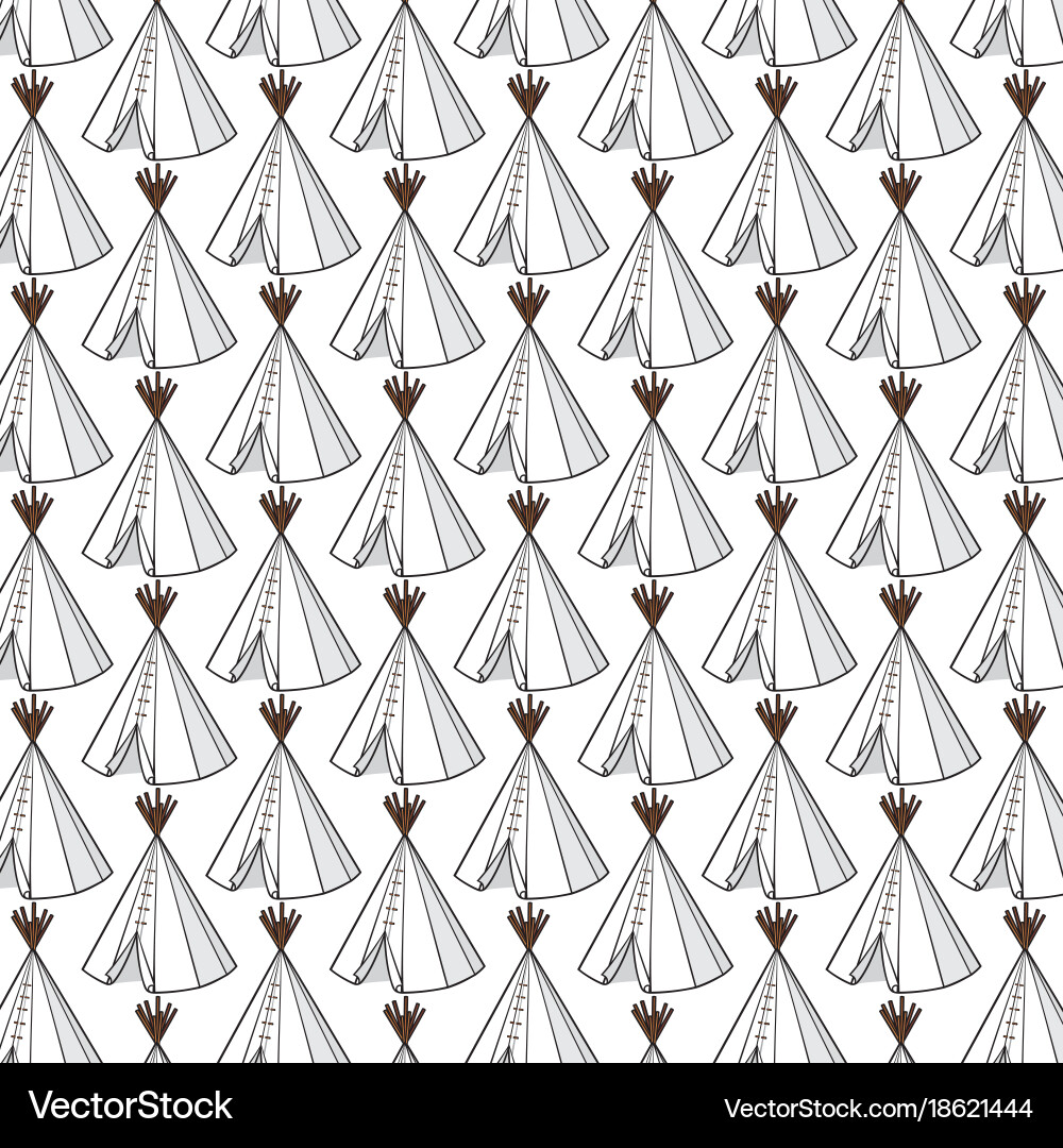 Background pattern with wigwam Vector Image