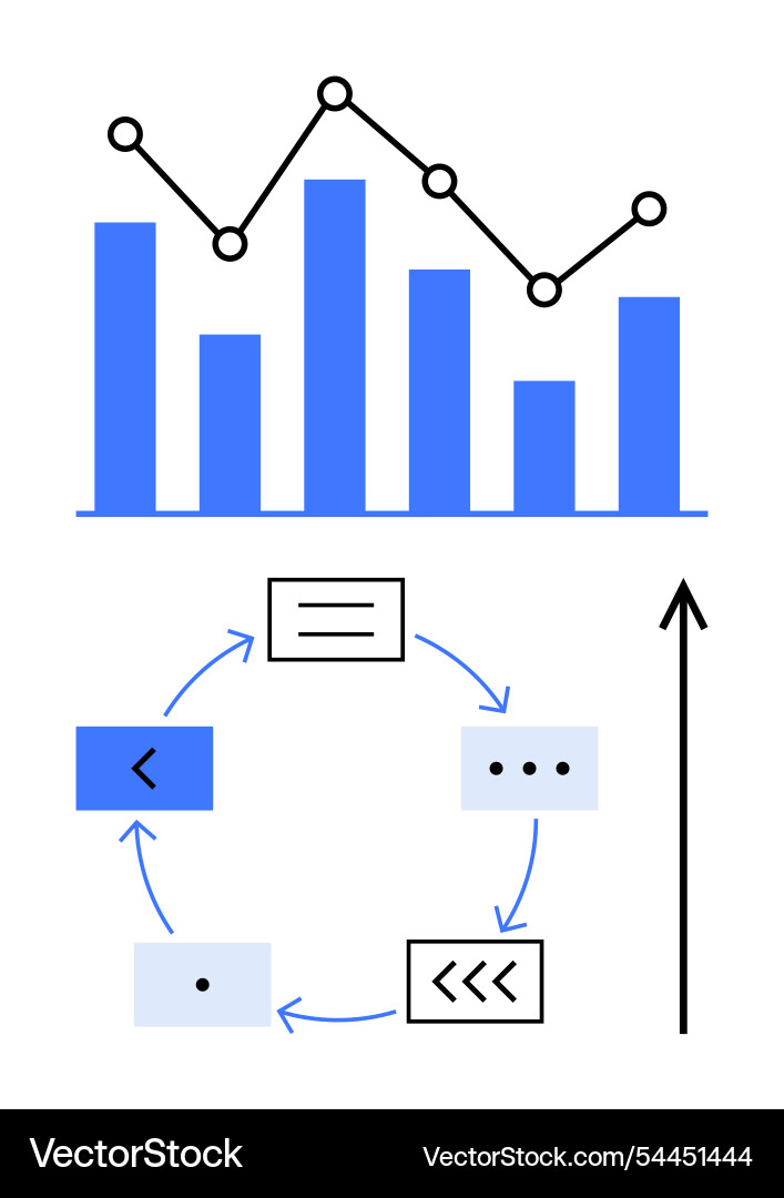 Data analysis and process optimization with graphs Data analysis and process optimization with graphs Vector Image
