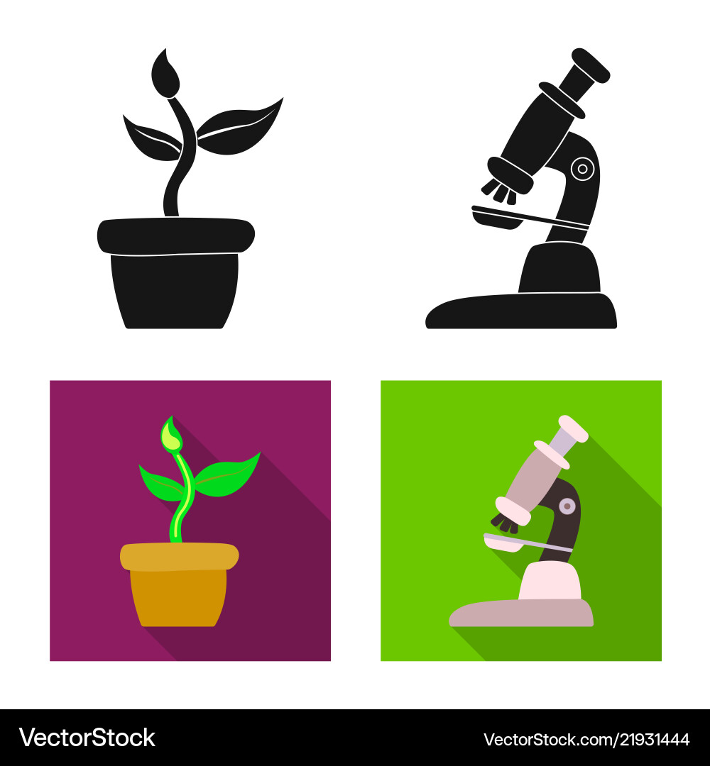 Design of and icon set stock ve vector image