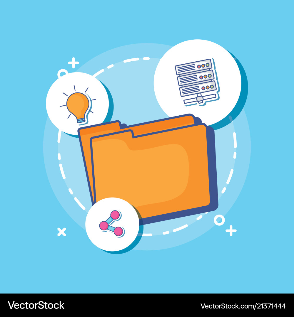 Document folder design vector image