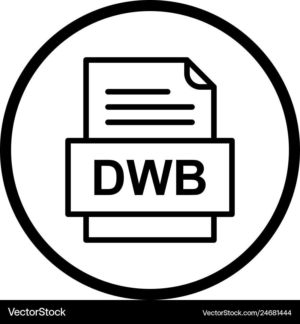 Dwb file document icon vector image