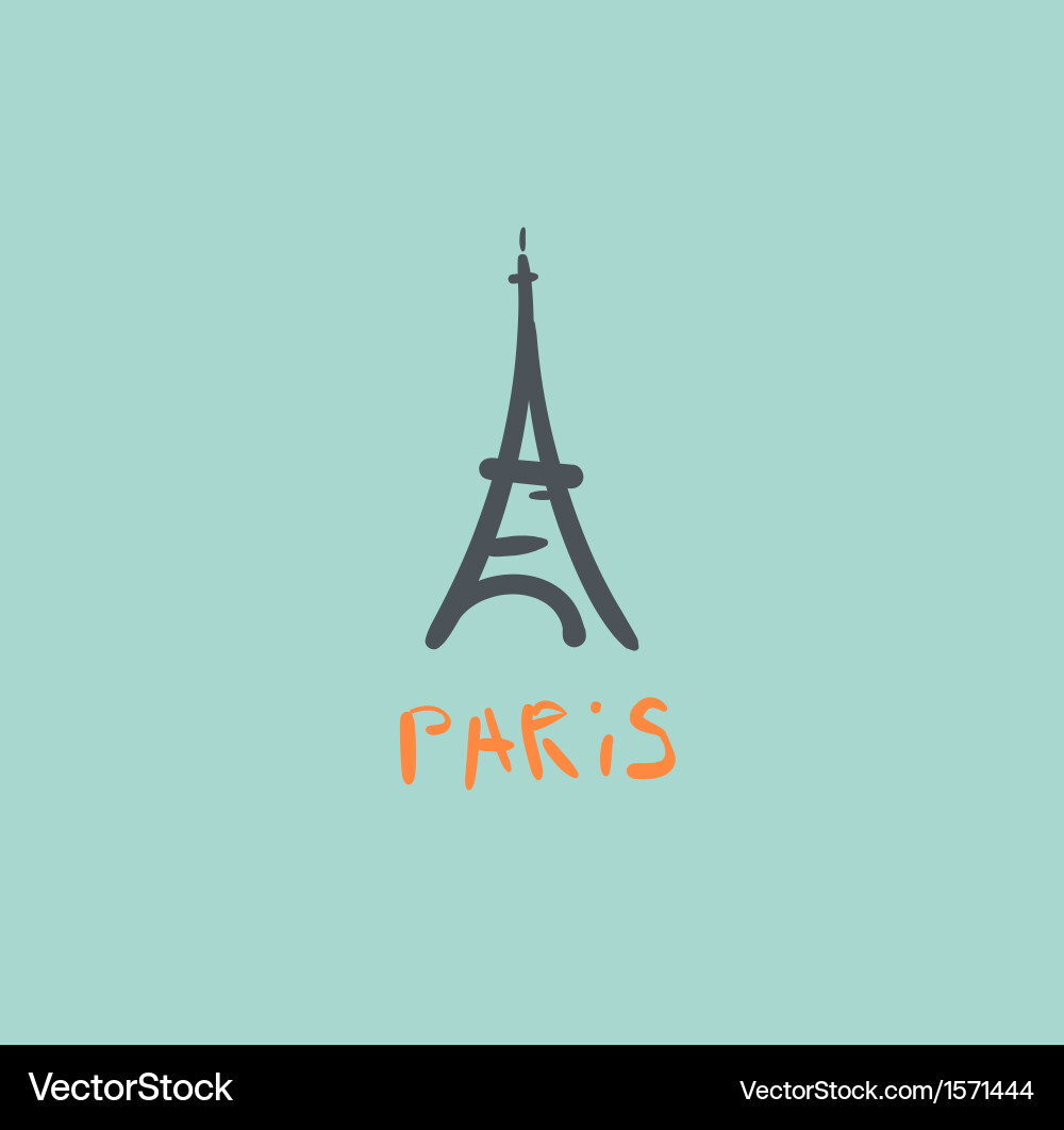 Eiffel tower icon vector image