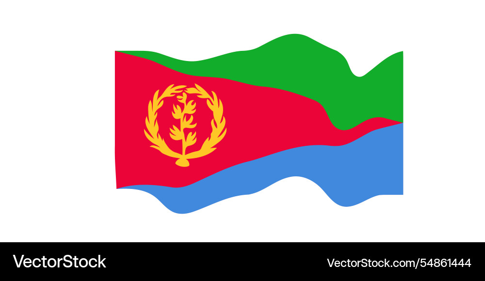 Flagge von eritrea eritrean nationale Symbol Flagge von eritrea eritrean nationale Symbol vektorbild