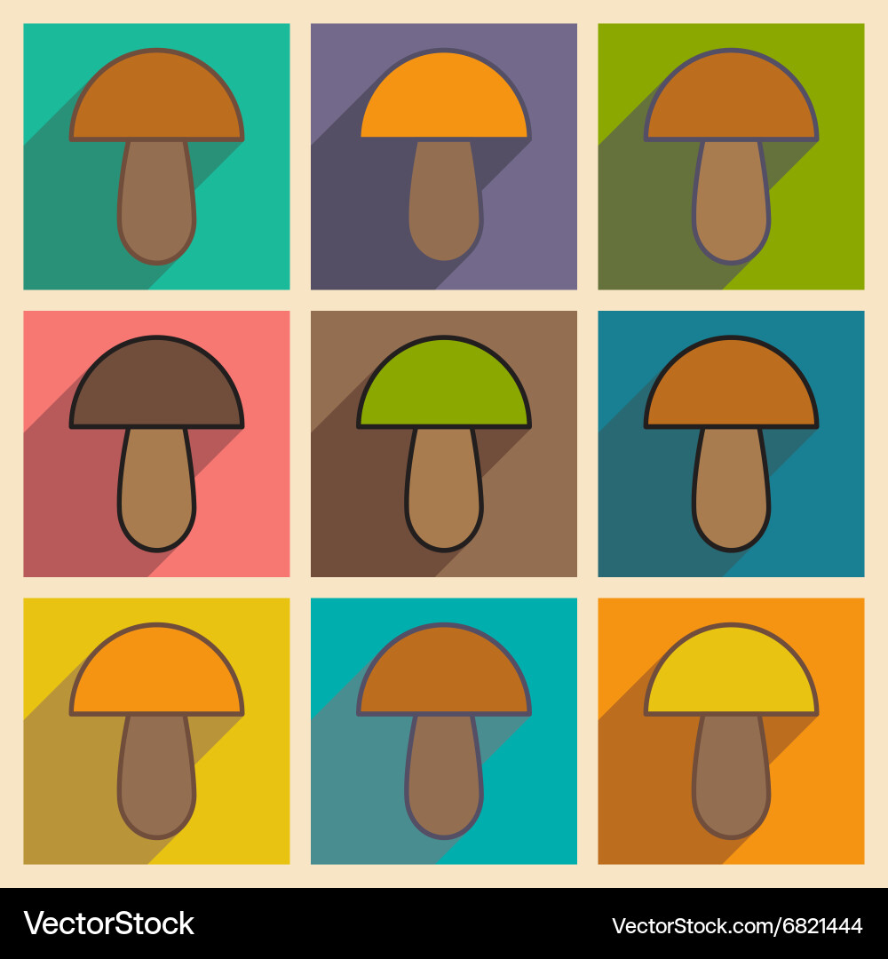 Flat with shadow concept and mobile application vector image