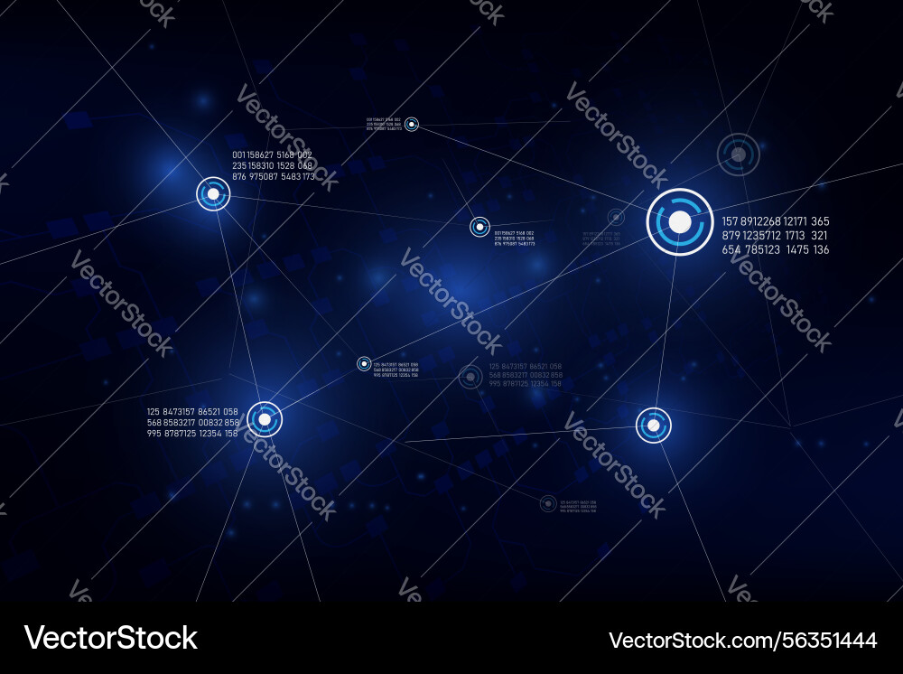 Growing global network and data Growing global network and data Vector Image