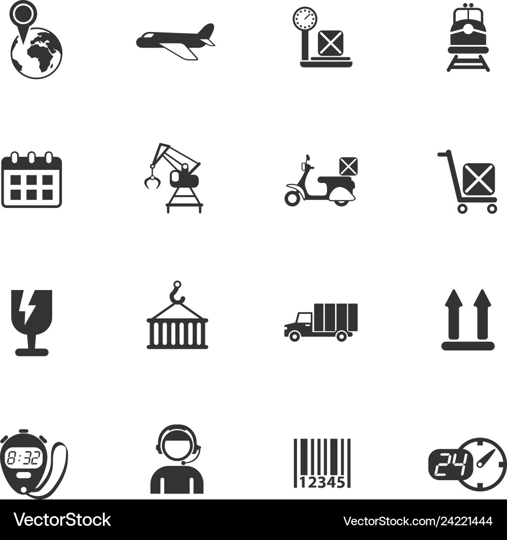 Logistic icon set Vector Image
