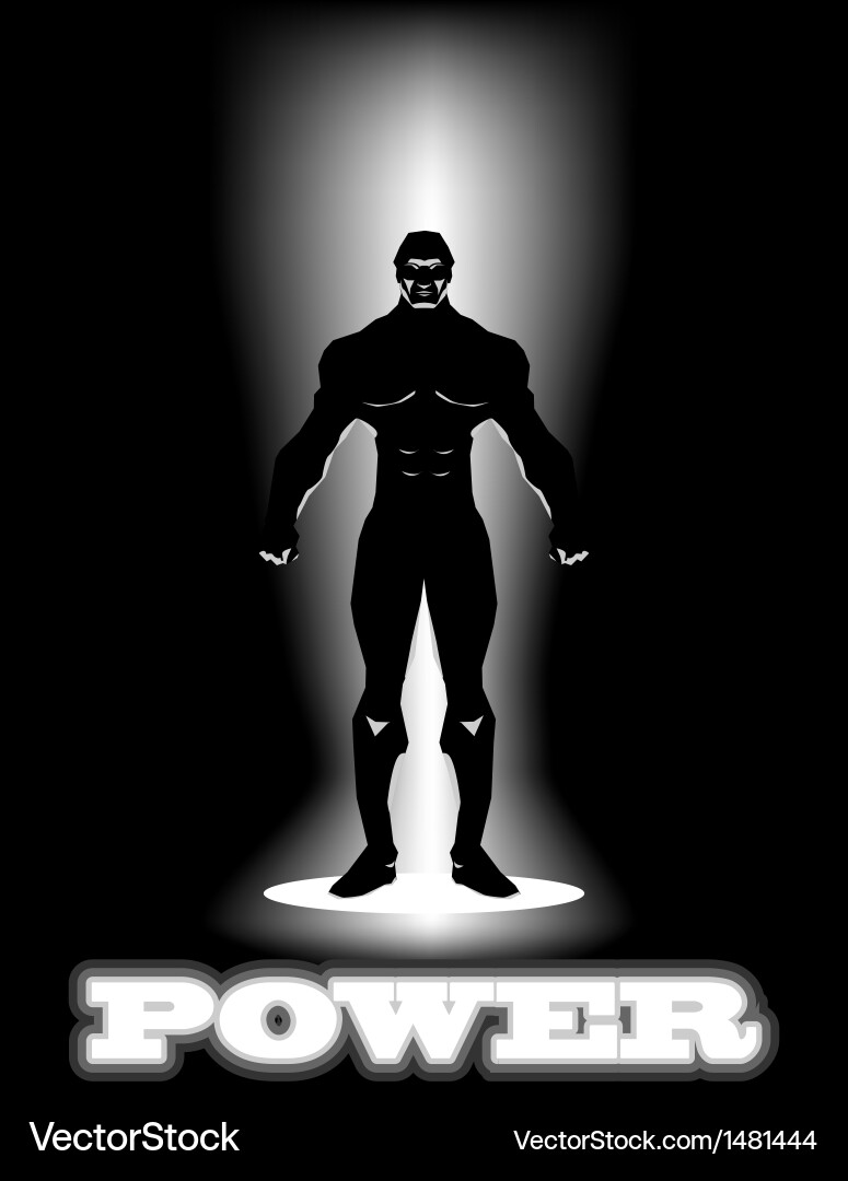 Man in the circle of light vector image