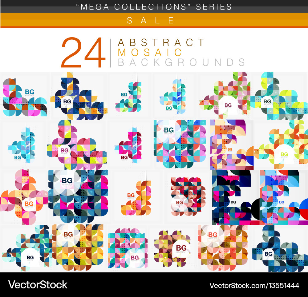 Mega collection of 24 low poly circle triangle Mega collection of 24 low poly circle triangle vector image