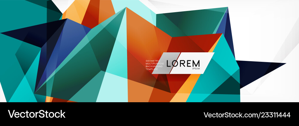 Mosaic triangular low poly style abstract Mosaic triangular low poly style abstract vector image