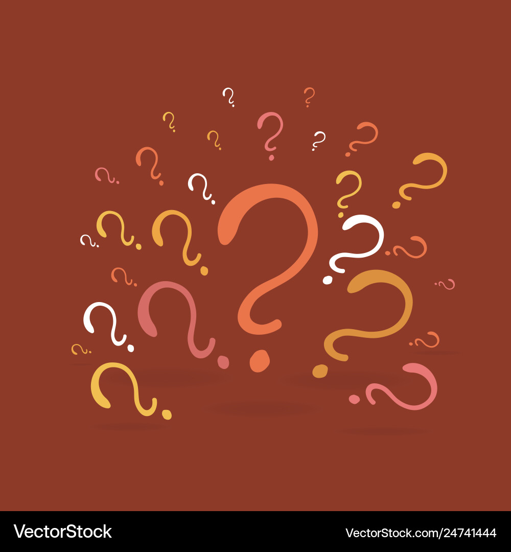 Question signs composition for web and print Question signs composition for web and print vector image