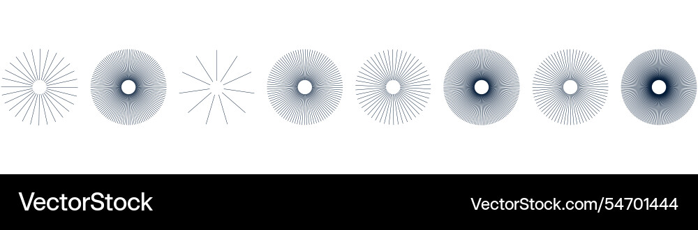 Radial sunburst with sharp rays and geometric Radial sunburst with sharp rays and geometric vector image