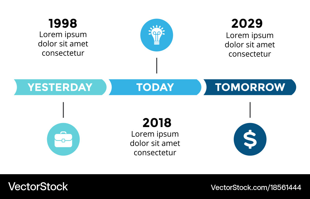 Timeline Progress Chart vector image