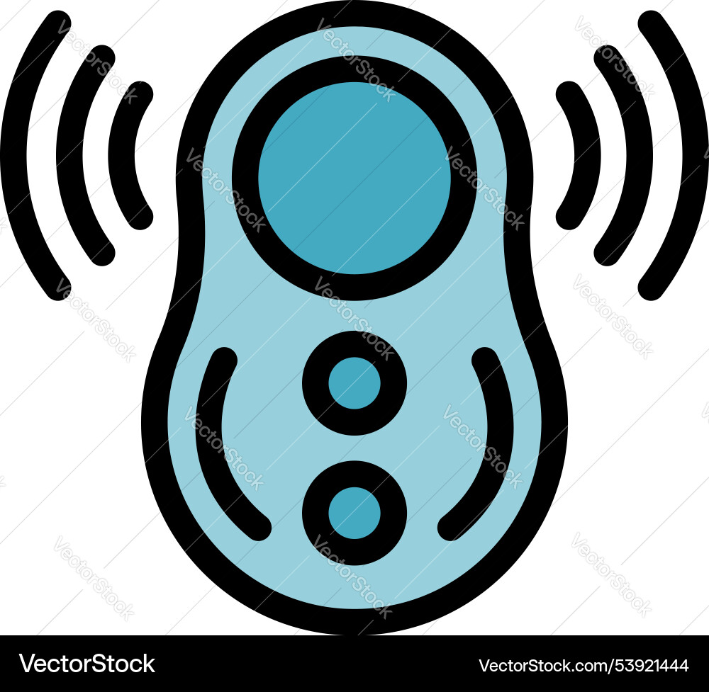 Wireless pet tracker sending location signal using Wireless pet tracker sending location signal using vector image