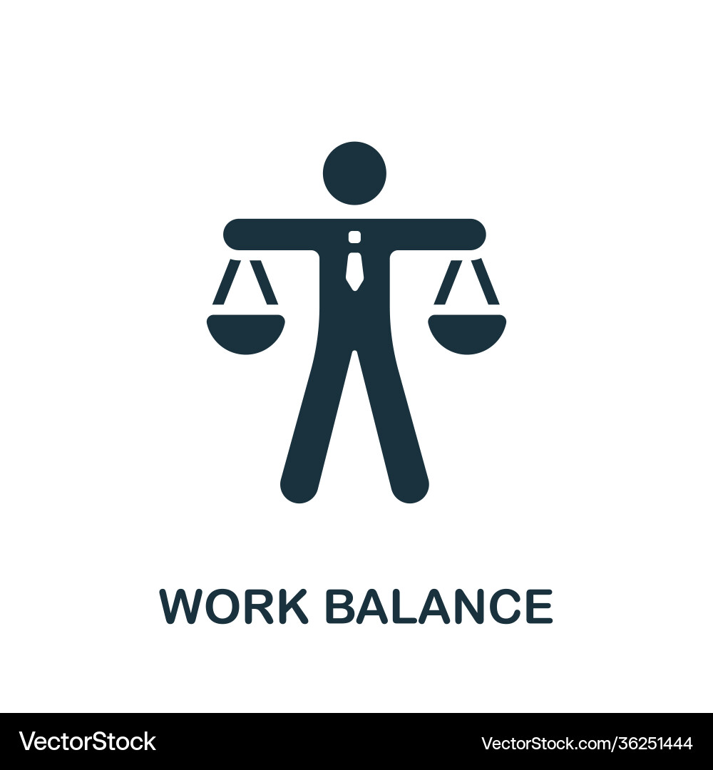 Work balance icon simple element from productive Work balance icon simple element from productive vector image