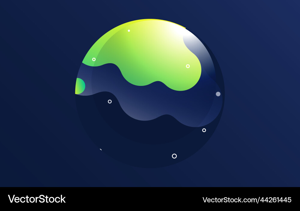 Abstract circle liquid shapes globe blobs Vector Image