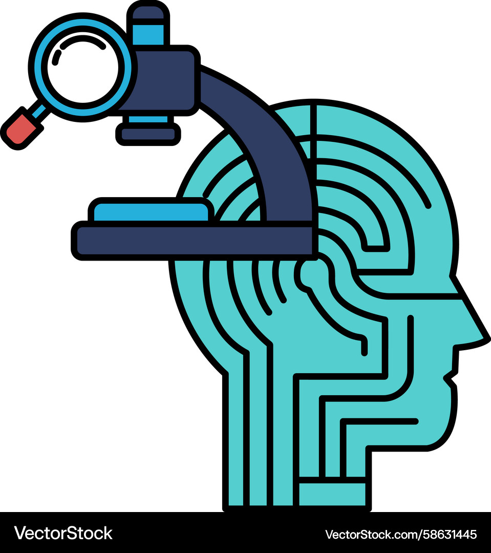 Brain with Microscope - Complexity Vector Image