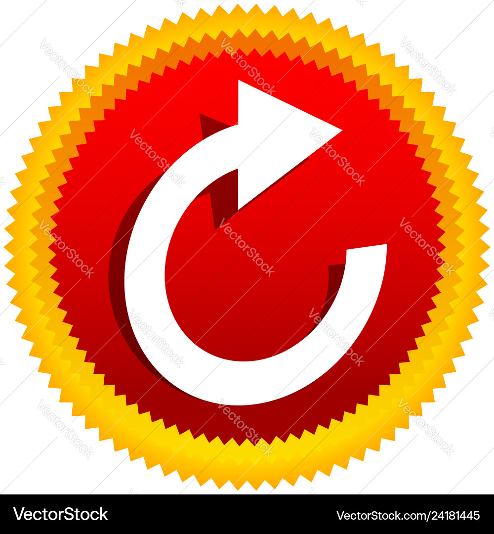 Circular arrow icon revolve rotate iteration Circular arrow icon revolve rotate iteration Vector Image