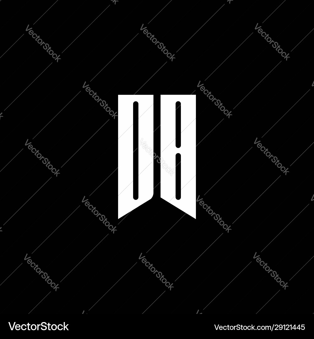 Db logo monogram with emblem style isolated Db logo monogram with emblem style isolated Vector Image