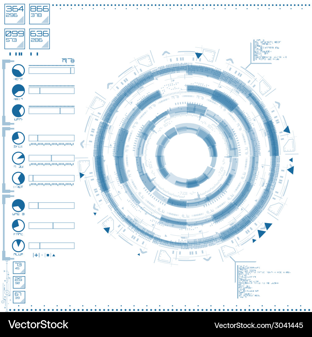 Digital Interface - Tech Grid vector image