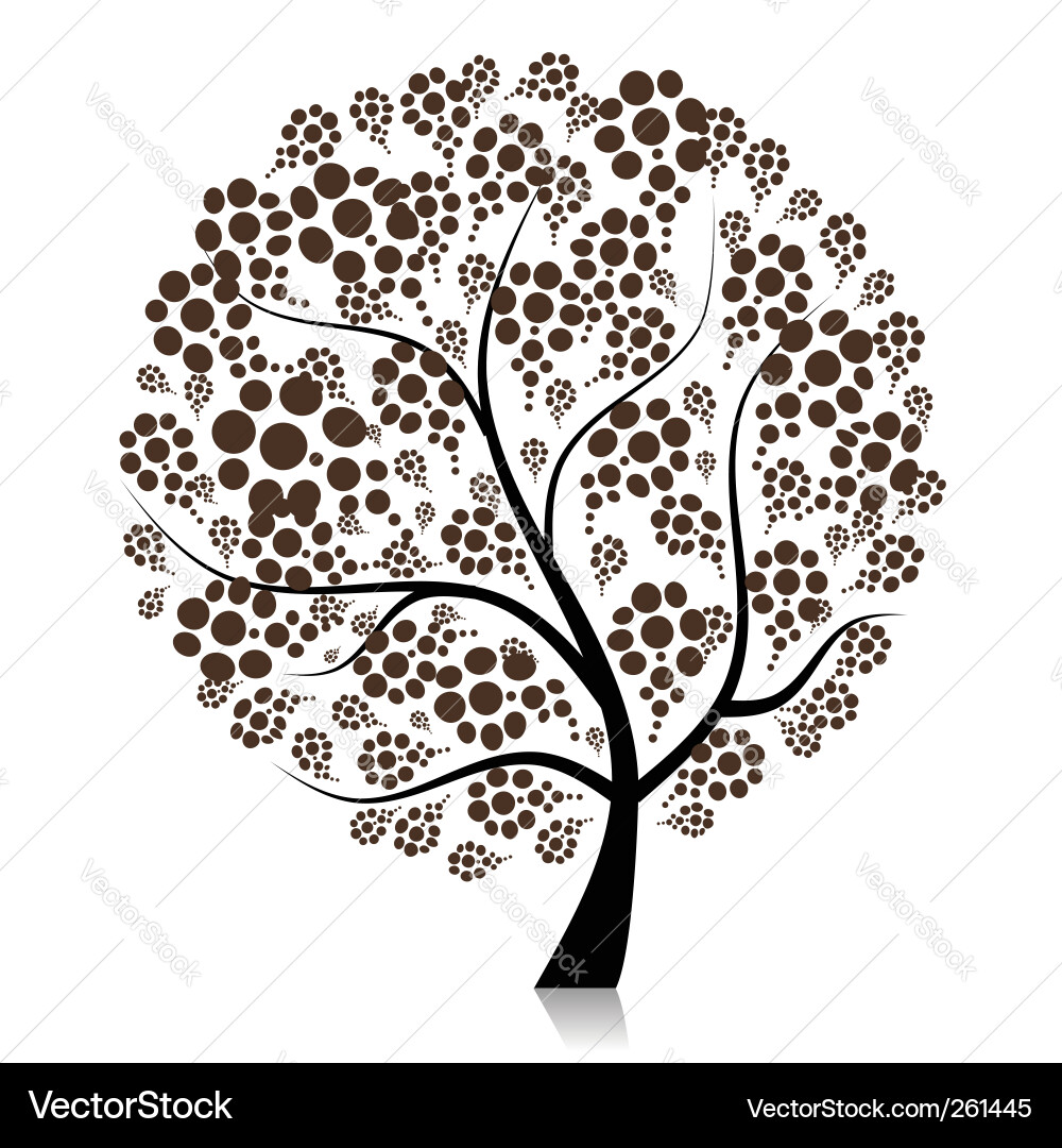 Elegant Tree Silhouette Vector Image