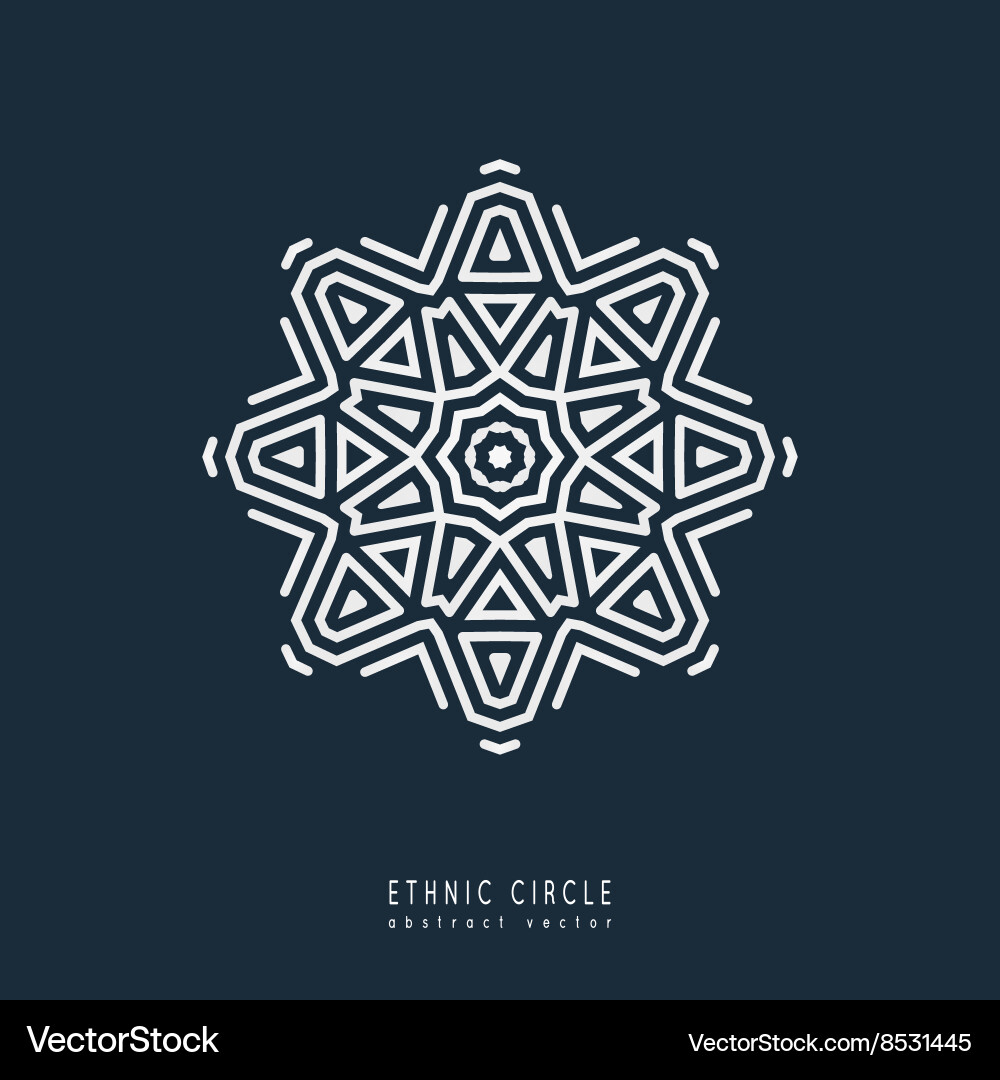 Ethnic mystical pattern with triangle and circles Ethnic mystical pattern with triangle and circles vector image
