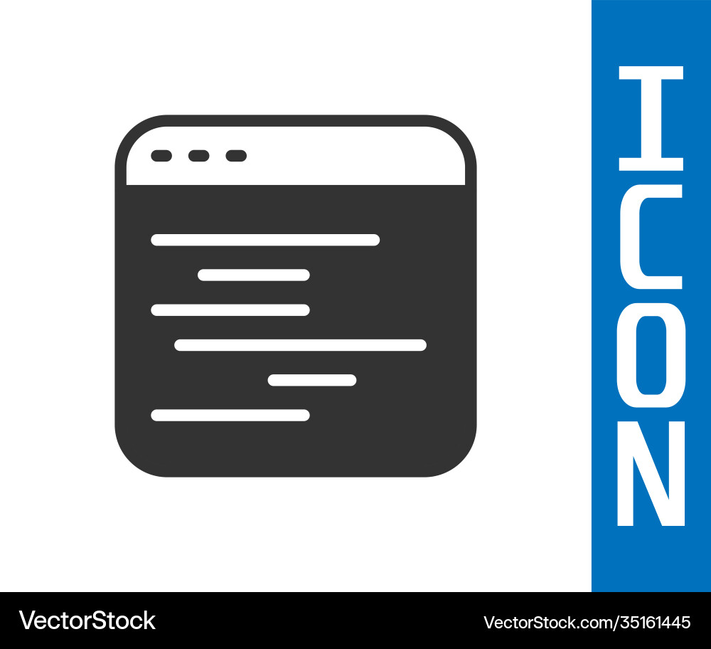 Grey software web developer programming code icon Grey software web developer programming code icon vector image