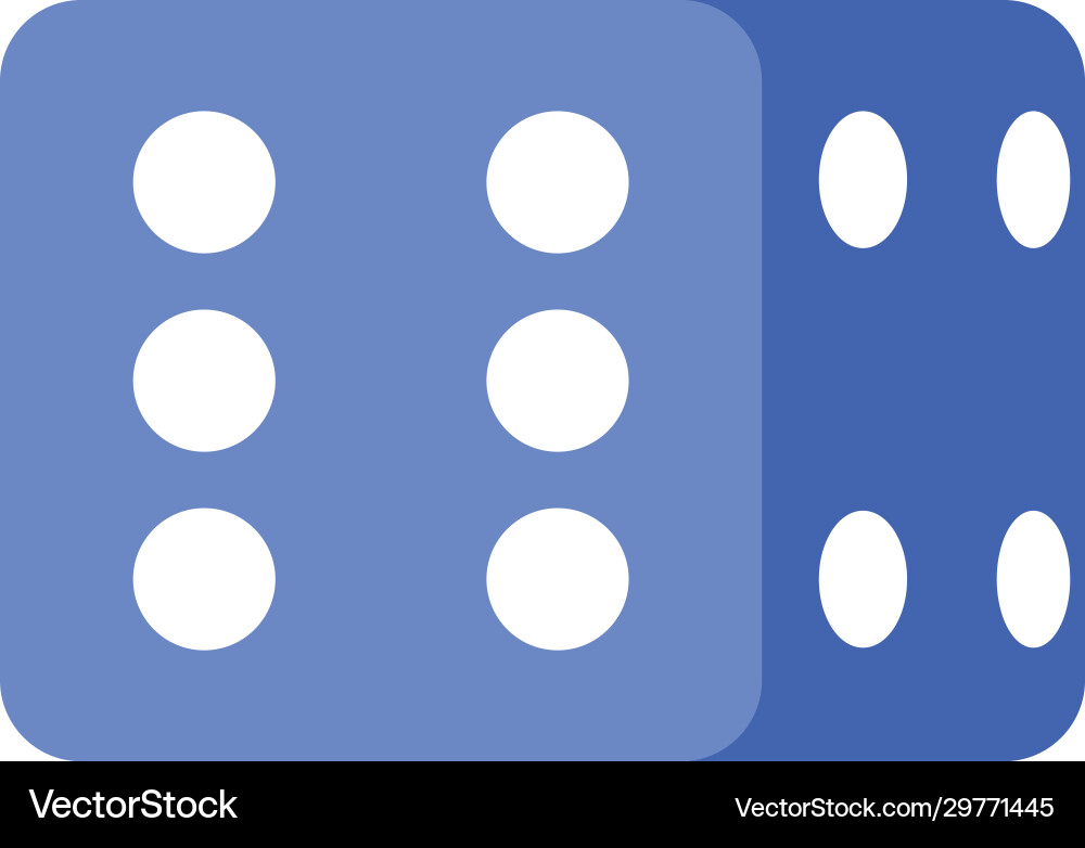 Isolated dice line style icon design vector image