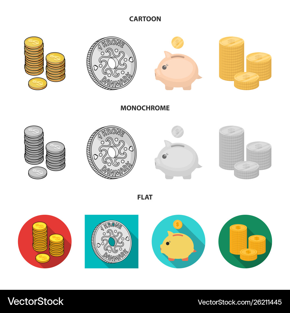 Isolated object coin and treasure symbol Vector Image