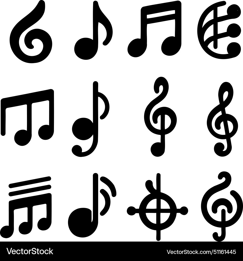 Musiksymbol Symbol Aufkleber set png eps Musiksymbol Symbol Aufkleber set png eps Vektorbild