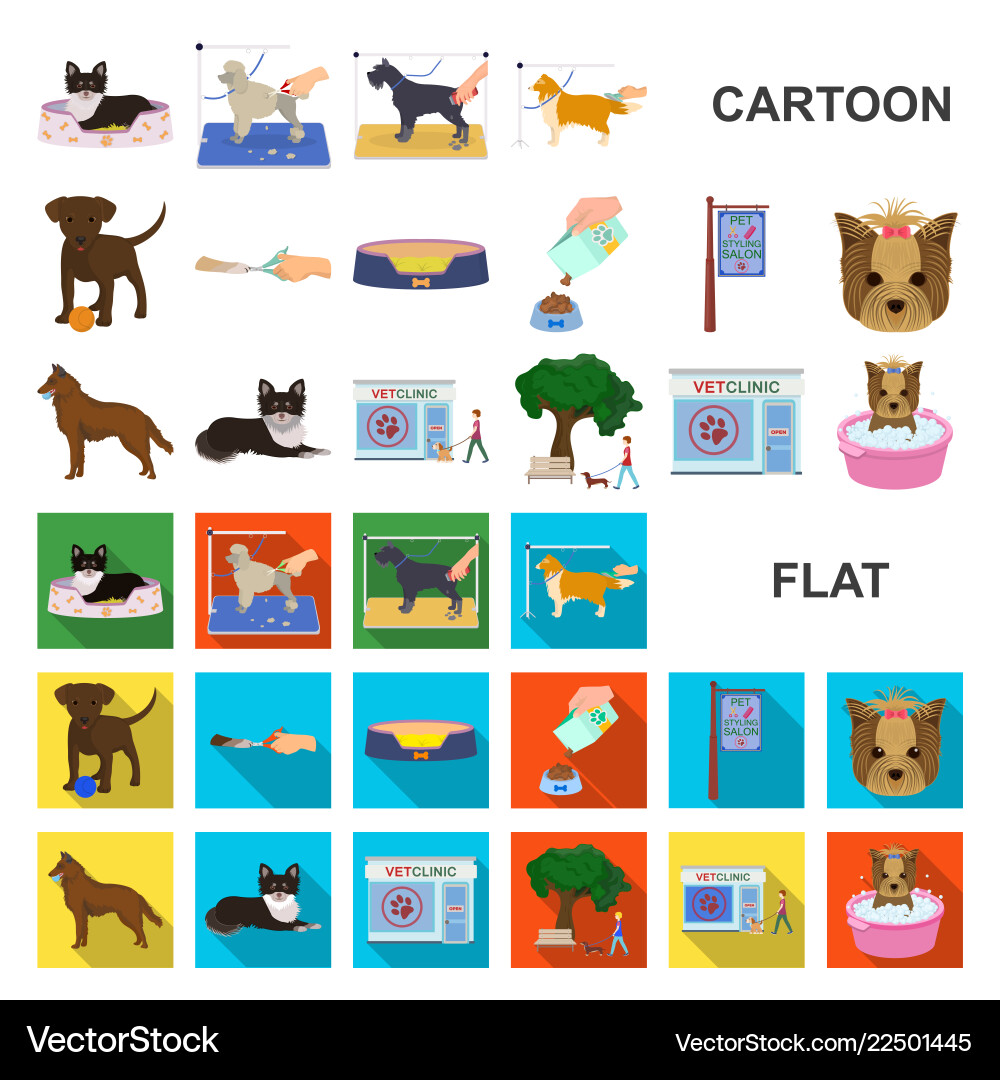Pet cartoon icons in set collection for design Pet cartoon icons in set collection for design vector image
