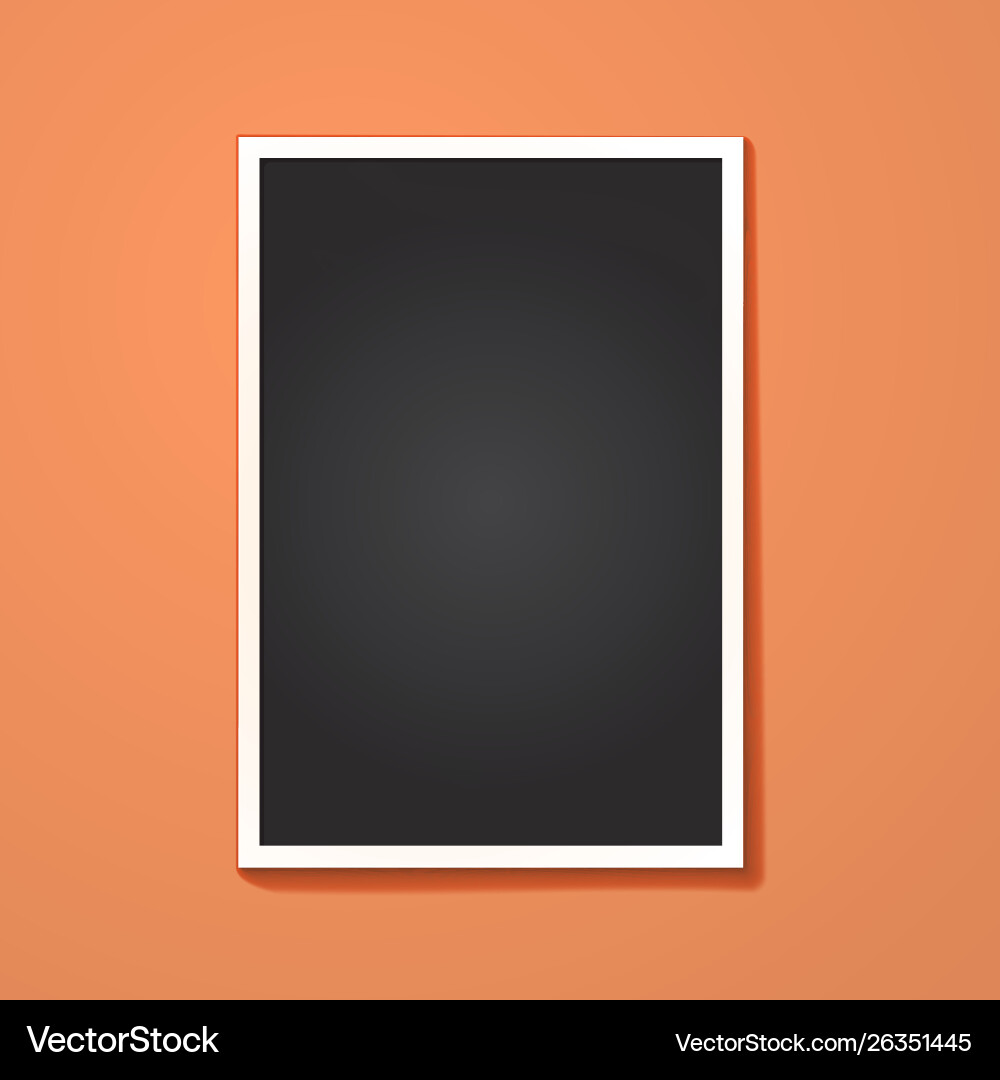 Rectangle frame isolated on red Vector Image