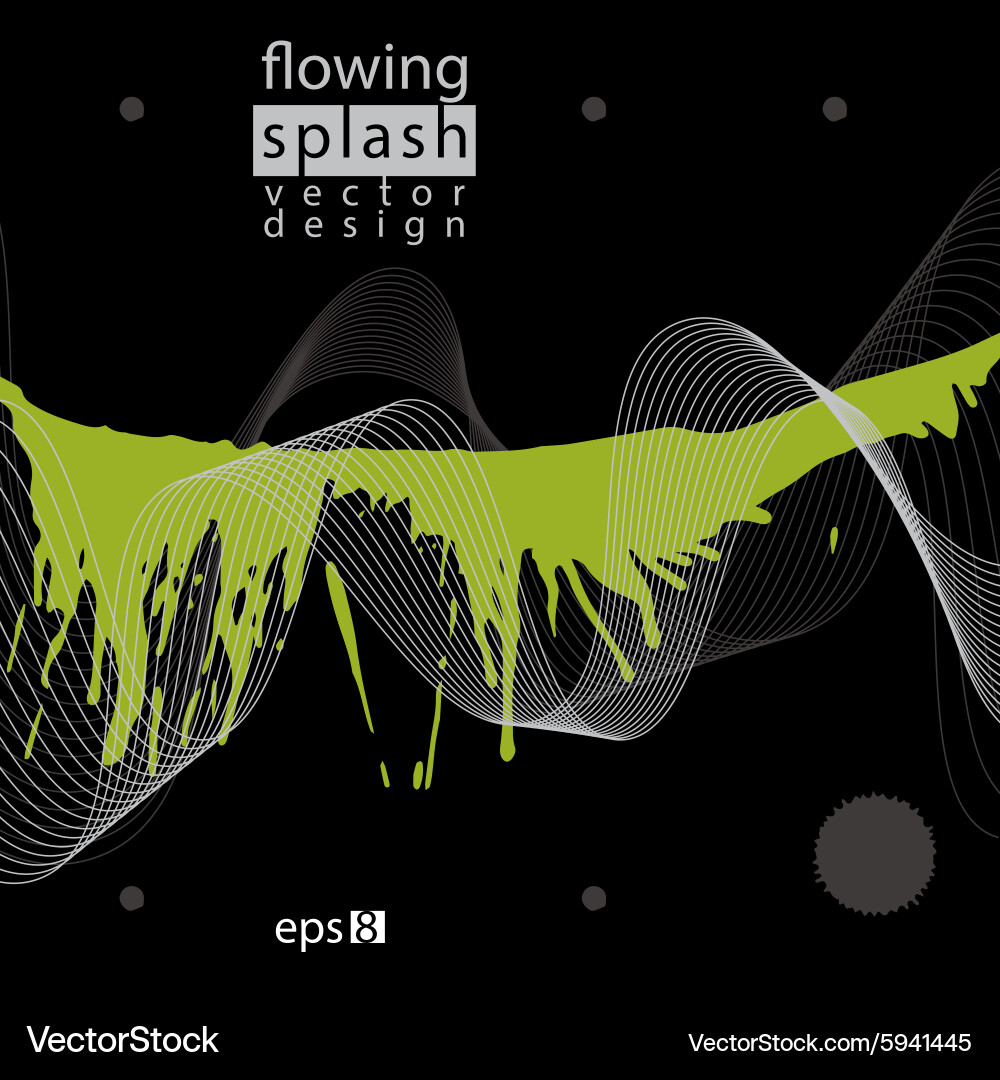 Splattered web design element art ink blob bright vector image