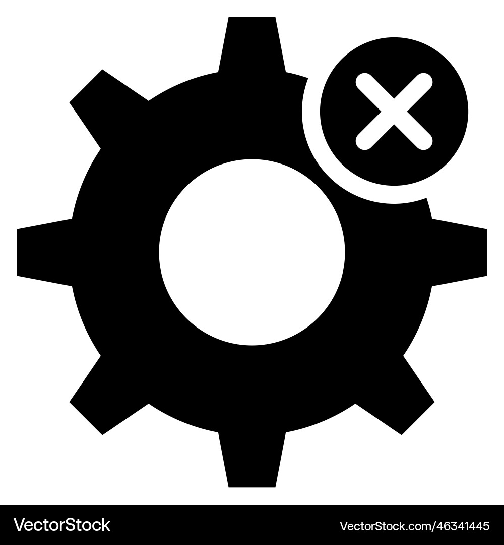 System Error Icon - Warning vector image