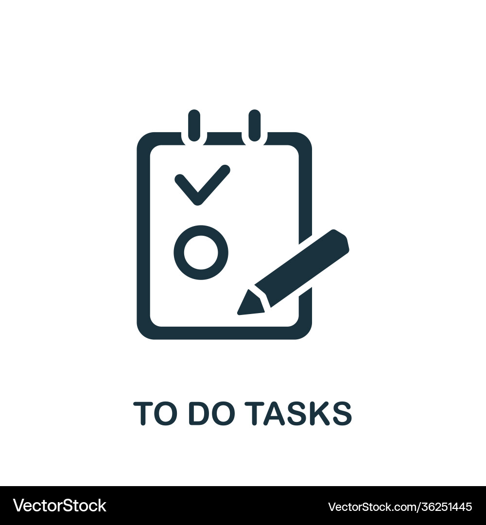 Todo tasks icon simple element from productive vector image