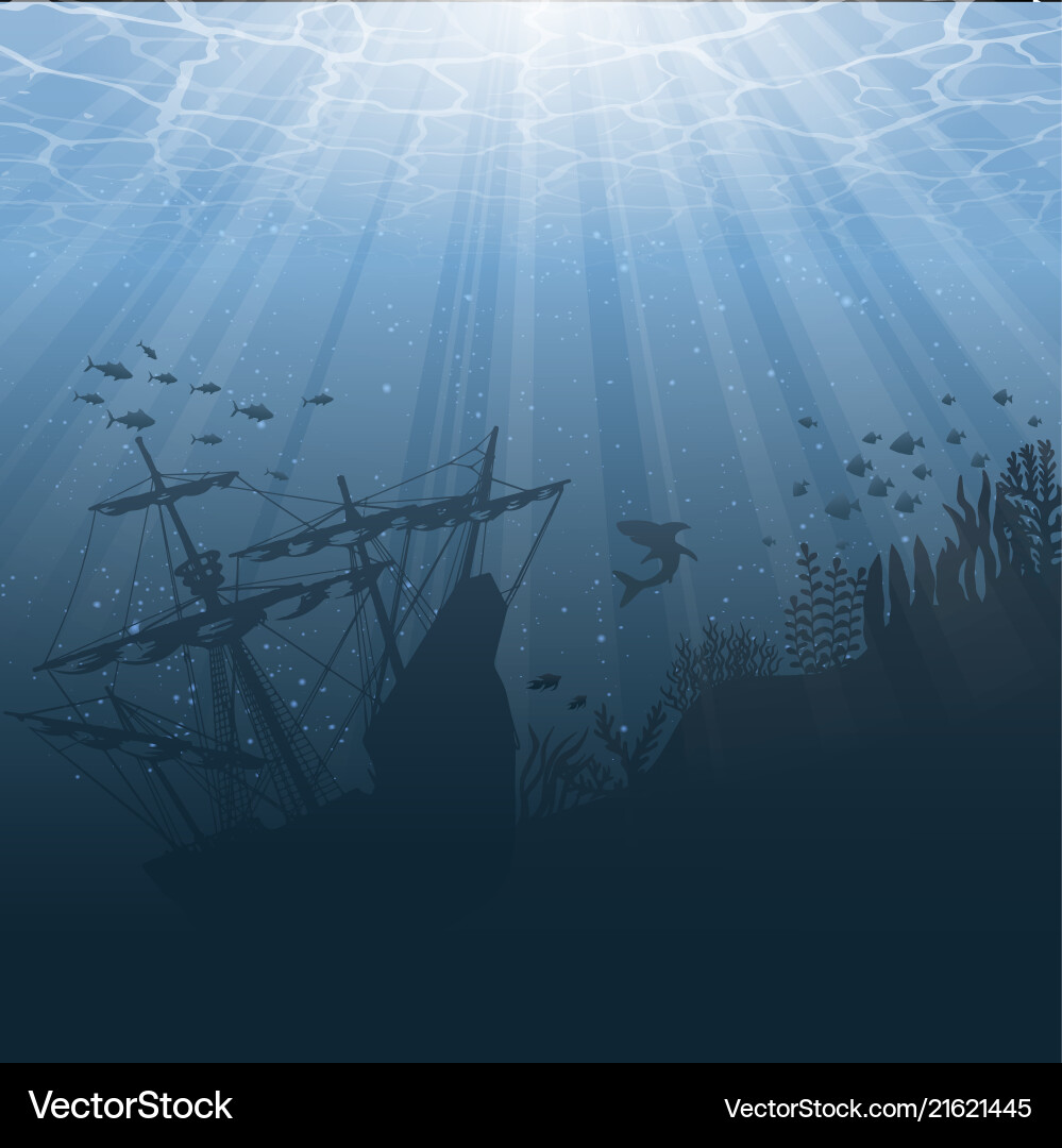 Underwater Blue Background Vector Image