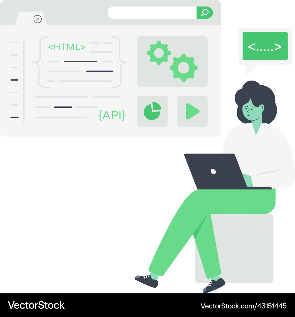 Web api Vector Image