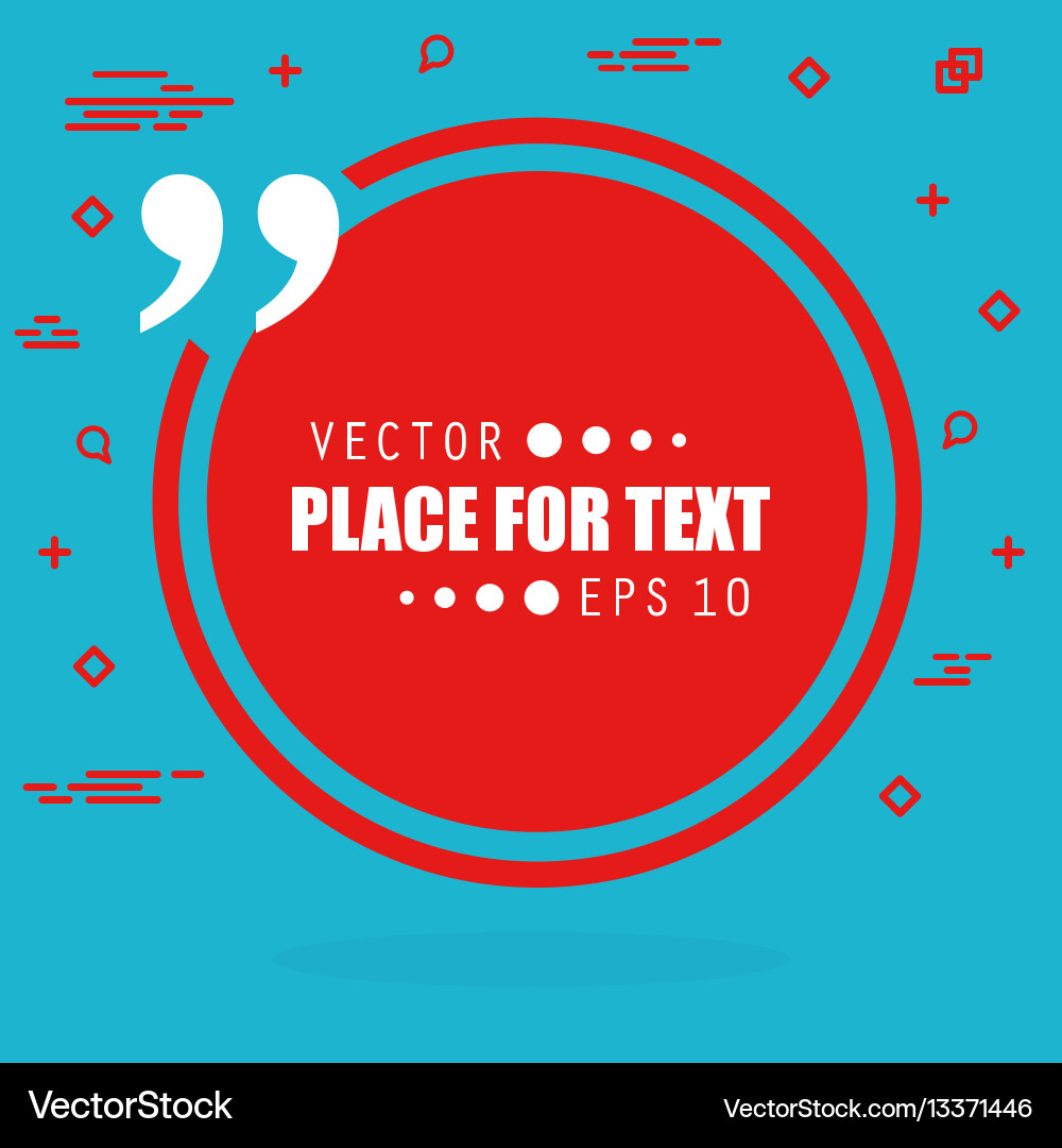 Abstract concept empty speech square quote Vector Image
