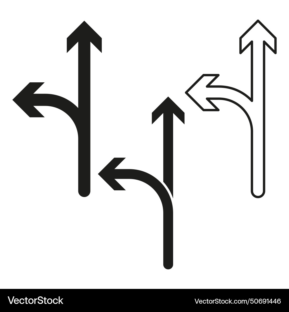 Arrow icon direction choice move forward Vector Image