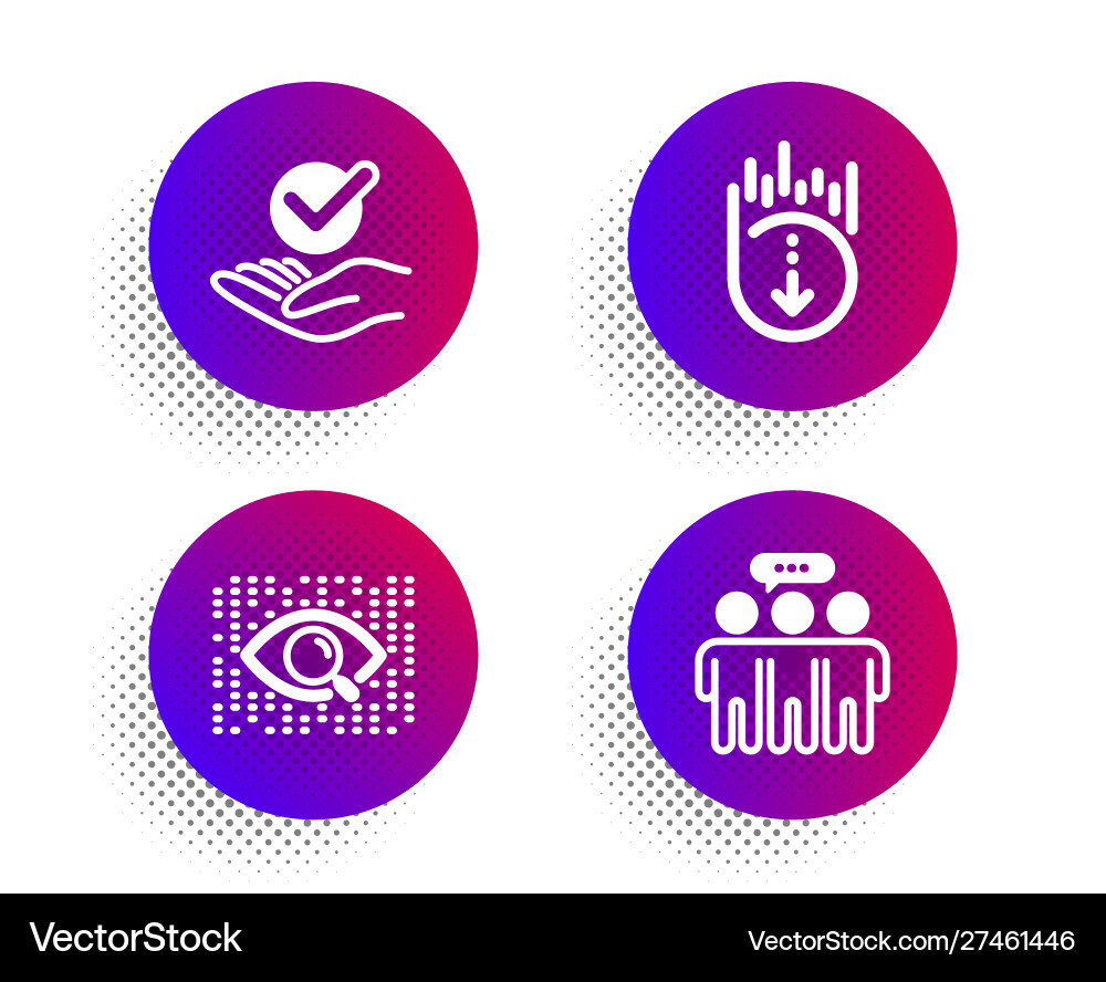 Artificial intelligence approved and scroll down Vector Image