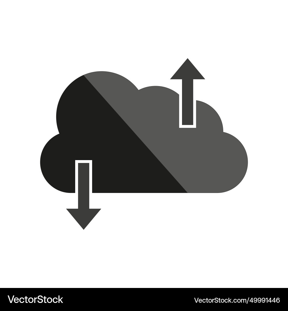Data cloud icon backup and restore sign Data cloud icon backup and restore sign Vector Image
