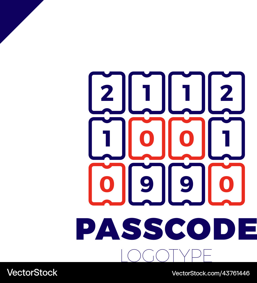 Enter pin code or password icon security number vector image