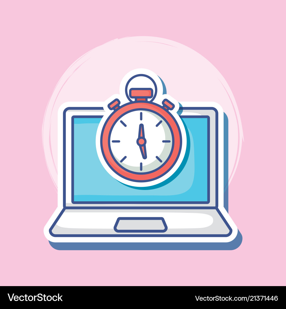 Laptop computer design vector image