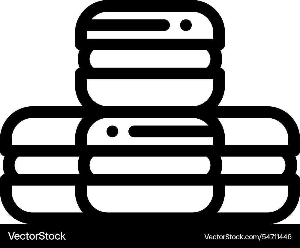 Macarons icon thin linear style design isolated Vector Image