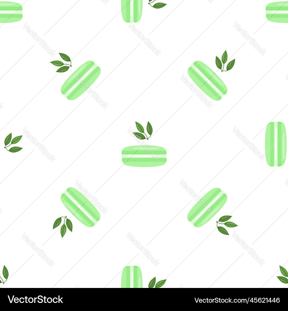 Mint macaroon pattern seamless Mint macaroon pattern seamless vector image
