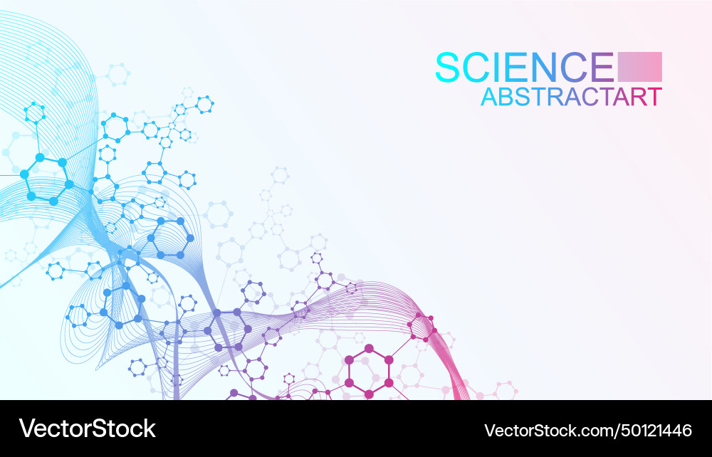 Modern scientific background with hexagons lines Modern scientific background with hexagons lines Vector Image