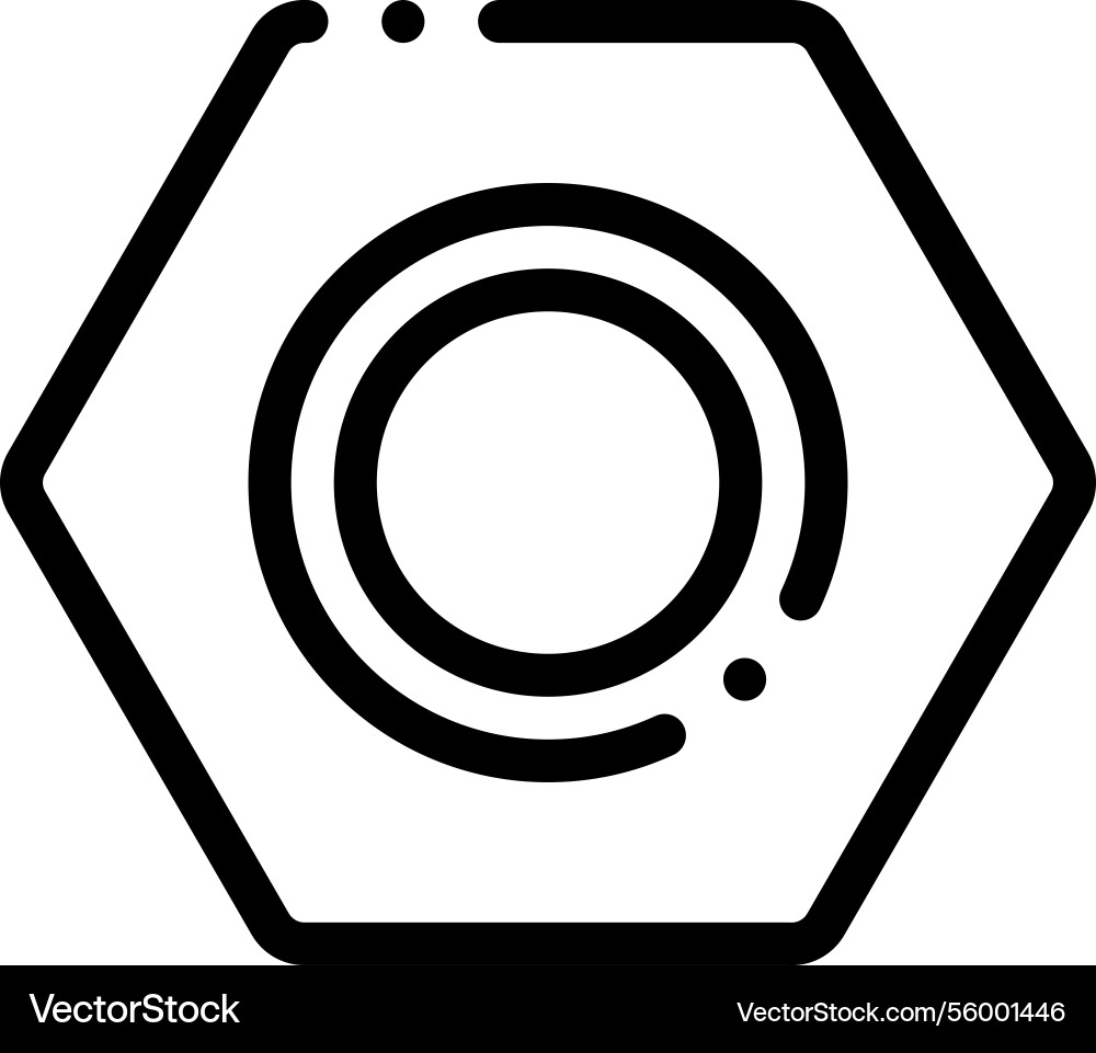 Nut icon thin linear style design isolated Nut icon thin linear style design isolated vector image